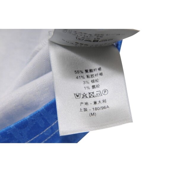 Dior Mens Gradient Oblique Logo T Shirt Medium White Blue Poly Viscose Blend - Picture 10 of 11